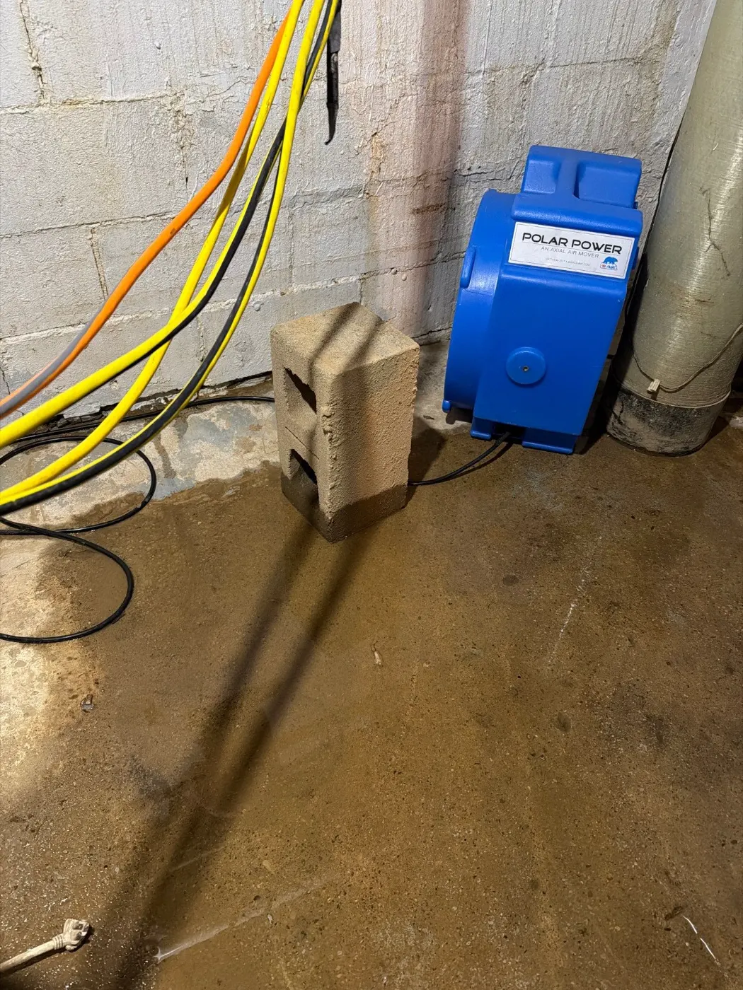 Basement water extraction in Brooks Chase Indiana home